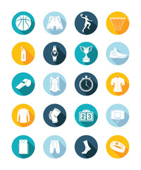 Vector Set Flat Square Icons