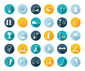 Vector Set Flat Square Icons