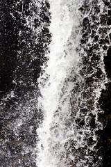 flowing waterfalls detail view