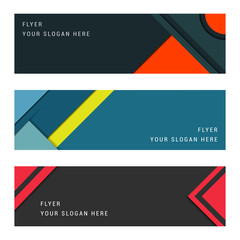 Vector Set Material Design Card and Banners