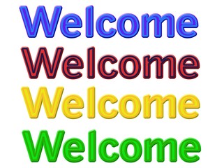 Welcome. Set in four variations of words in an isolated environment.