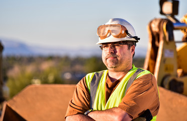 Construction Foreman with Crossed Arms