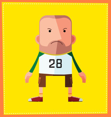 flat style male avatar character design