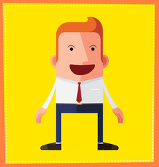 flat style male avatar character design