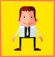 flat style male avatar character design