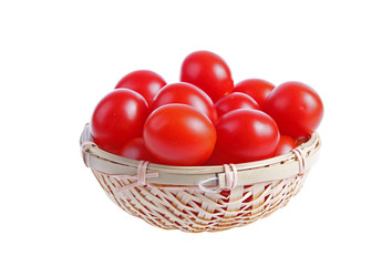 Tomatoes, close-up, white background