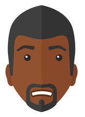 Embarrassed african man.