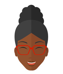 Cheerful woman experiencing euphoria.