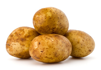 new potato tuber isolated on white background cutout