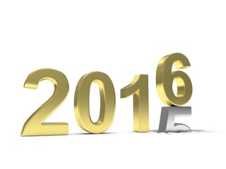 2015-2016 change new year 2016 isolated