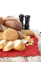 Different bread. Food background.