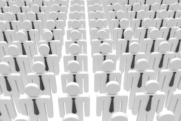 group of people figures on white background