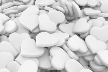 3d background made from many hearts