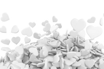 3d background made from many hearts