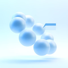 Vector spheres background. 3D vector illustration.