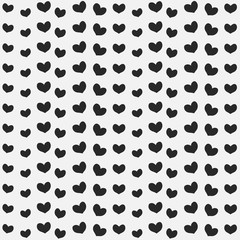Vintage abstract pattern of hearts. Hand drawn. Valentine's Day