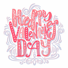 Happy valentines day love concept hand lettering motivation post