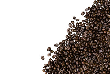 coffee beans on white background