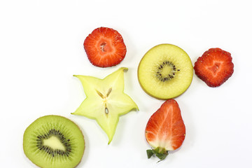 Naklejka na ściany i meble Kiwi Star fruit Strawberry Slic