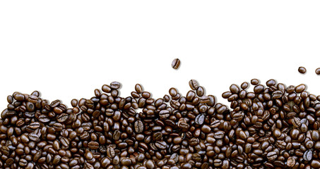 coffee beans on white background