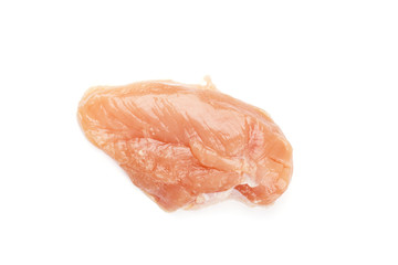 raw chicken meat, isolated on white