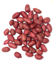 Obraz premium Peanuts on a white background