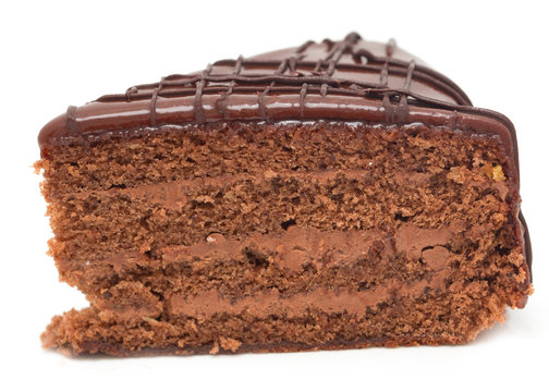 sponge cake with chocolate cream