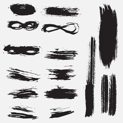 Splash banner. Ink stroke background. grunge vintage set, texture background.