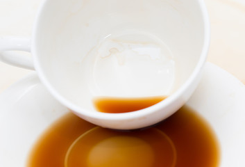 cup of coffee on a white background