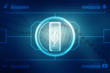 Digital illustration DNA structure