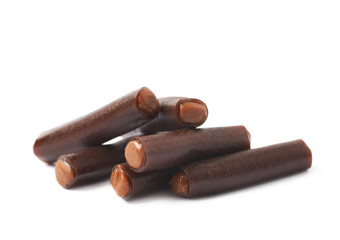 Brown licorice stick isolated