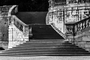 Jardin de la Fontaine stairway in Nimes..