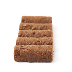 Chocolate praline candy isolated