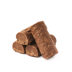 Chocolate praline candy isolated