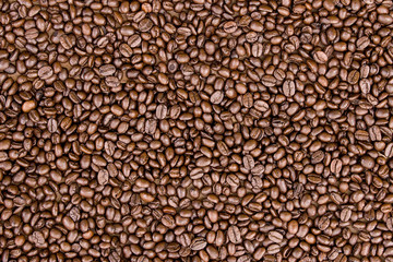 Coffee beans closeup background