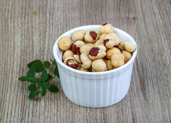 Hazelnuts in the bowl