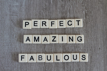 Words connected to positive emotions