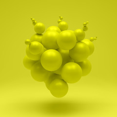 3d abstract spheres. Vector illustration.