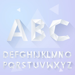 Alphabet set, polygon style. Vector illustration - 99818876