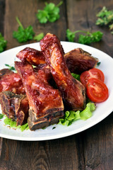 Grilled pork ribs