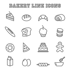 bakery line icons
