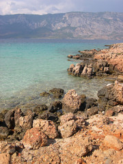 Rocky beach in Turkey