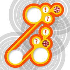 Obraz premium Vector abstract circular frames for your text and exclamation ma