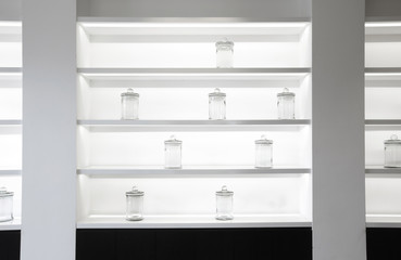 Elegant minimalist clubhouse interiors,display wall