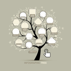 Infographic tree, template for your design