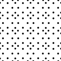 Unusual black and white small polka dot rhombus seamless pattern