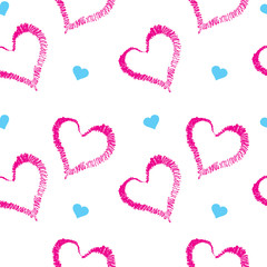 Abstract seamless heart pattern. vector  illustration