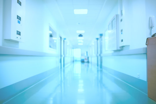 Blurred hospital interior as a medical background.