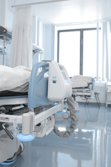 Beds in the room of a modern hospital