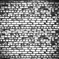 Distressed brick wall in the city